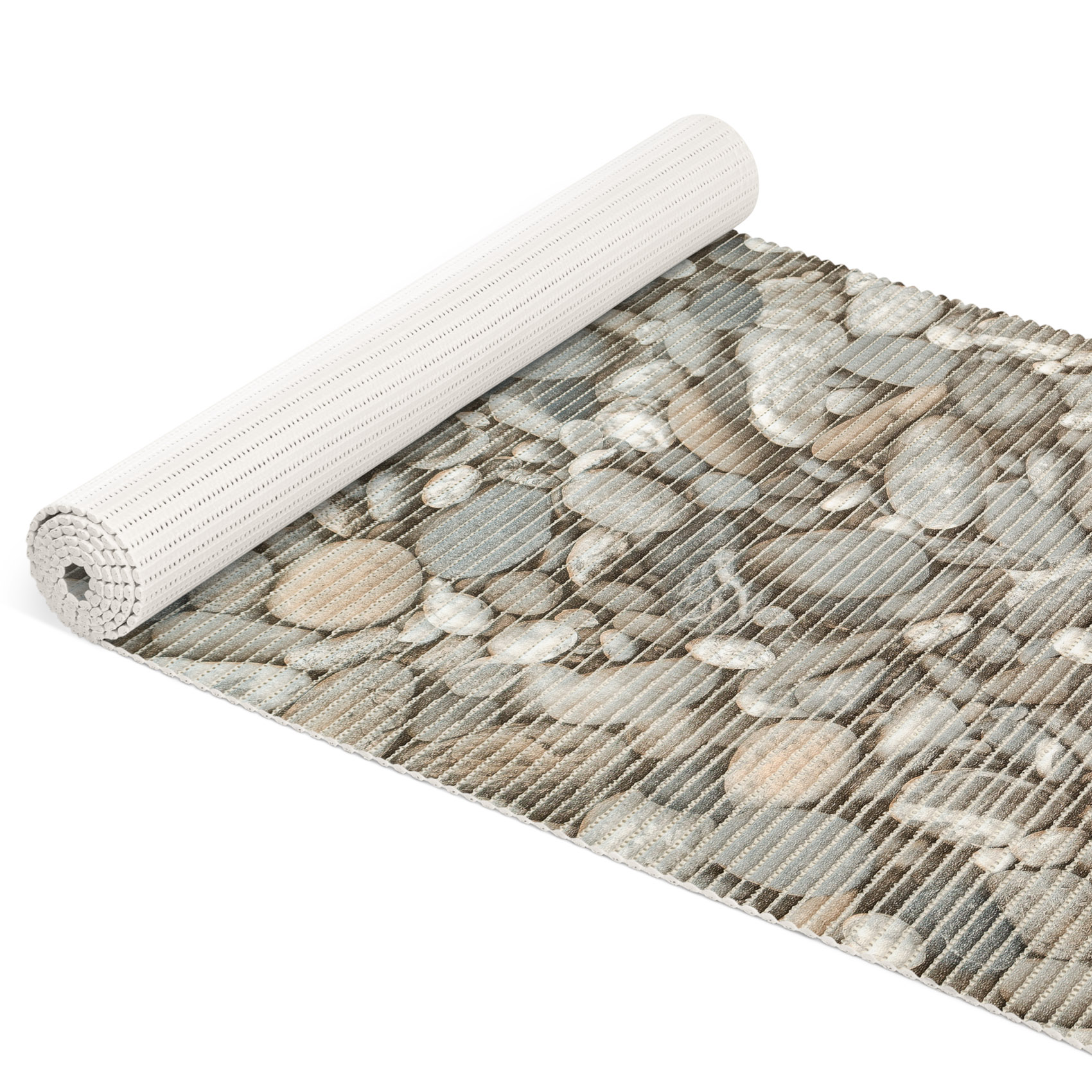 Weichschaummatte Bad Weichschaum Badematte Steine Kieselsteine Grau Breite 65cm Meterware