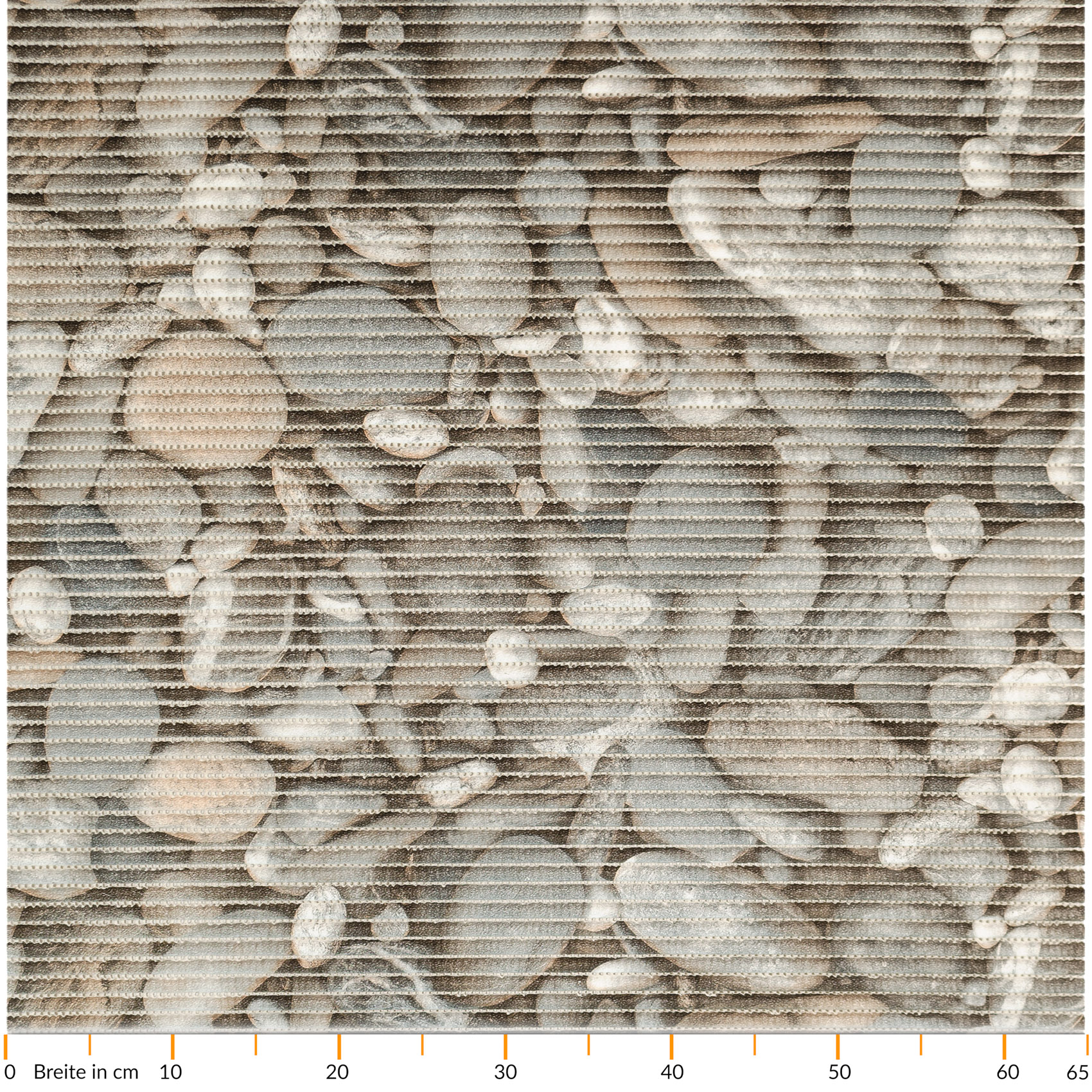 Weichschaummatte Bad Weichschaum Badematte Steine Kieselsteine Grau Breite 65cm Meterware