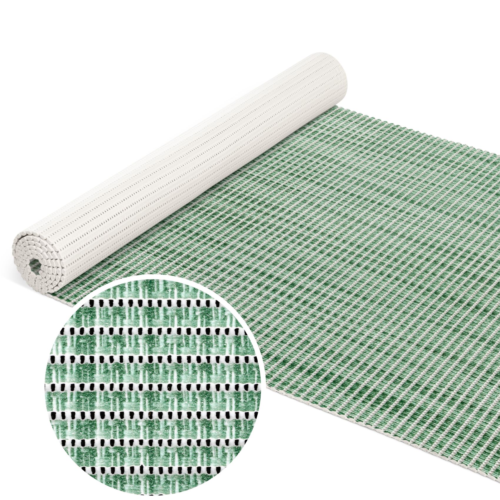 DM094C_10 Weichschaummatte Bad Weichschaum Badematte Leinenoptik Grün Breite 65cm Meterware