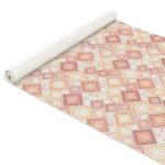 Badematte aus Meterware Karo Braun Breite 130cm Weichschaummatte Badvorleger