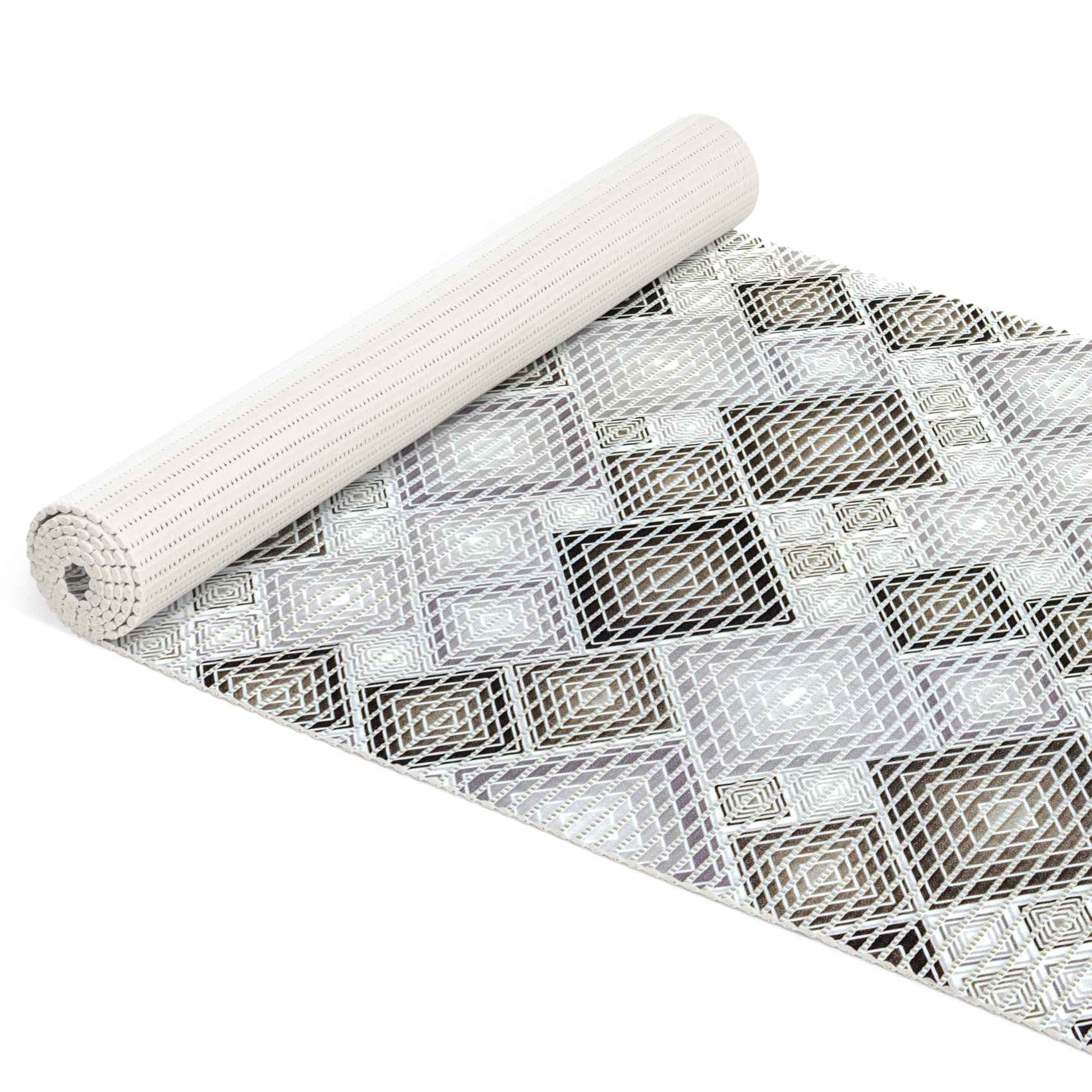 Weichschaummatte Bad Weichschaum Badematte Karo Grau Breite 65cm Meterware 100x65cm