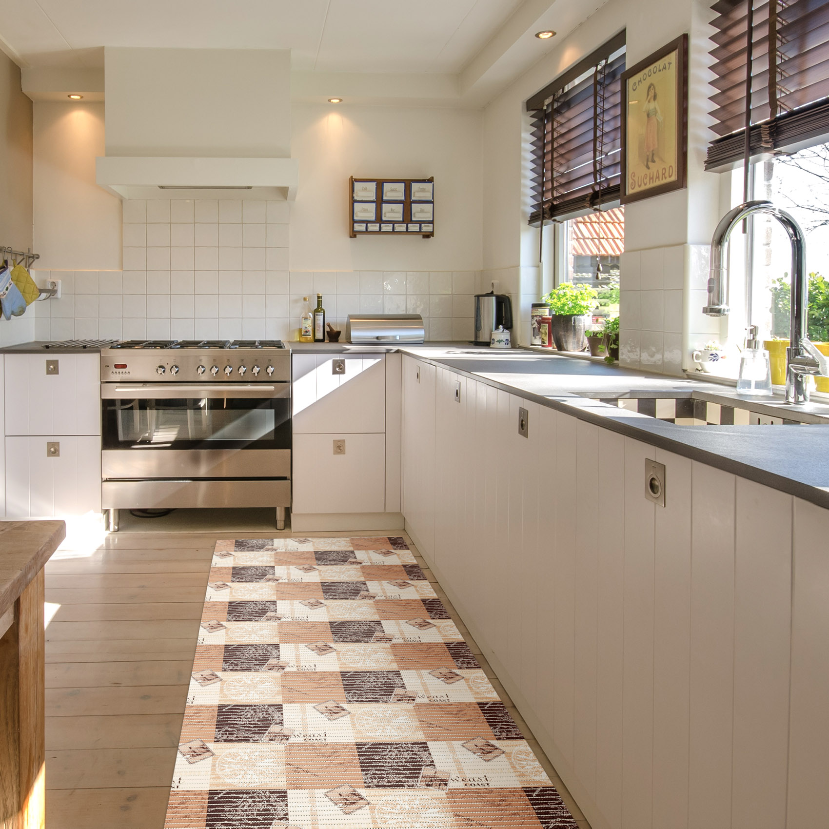 Weichschaummatte Bad Weichschaum Badematte Maritim Braun Breite 65cm Meterware