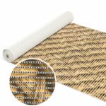 Weichschaummatte Bad Weichschaum Badematte Geflecht Optik Beige 65cm Breite Meterware