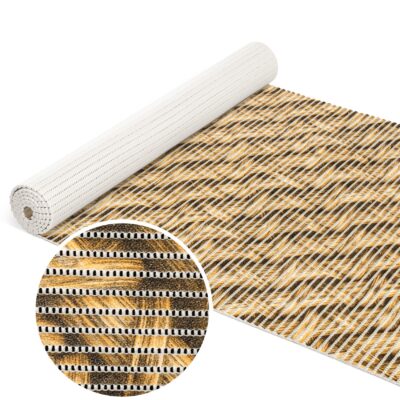Weichschaummatte Bad Weichschaum Badematte Geflecht Optik Beige 65cm Breite Meterware