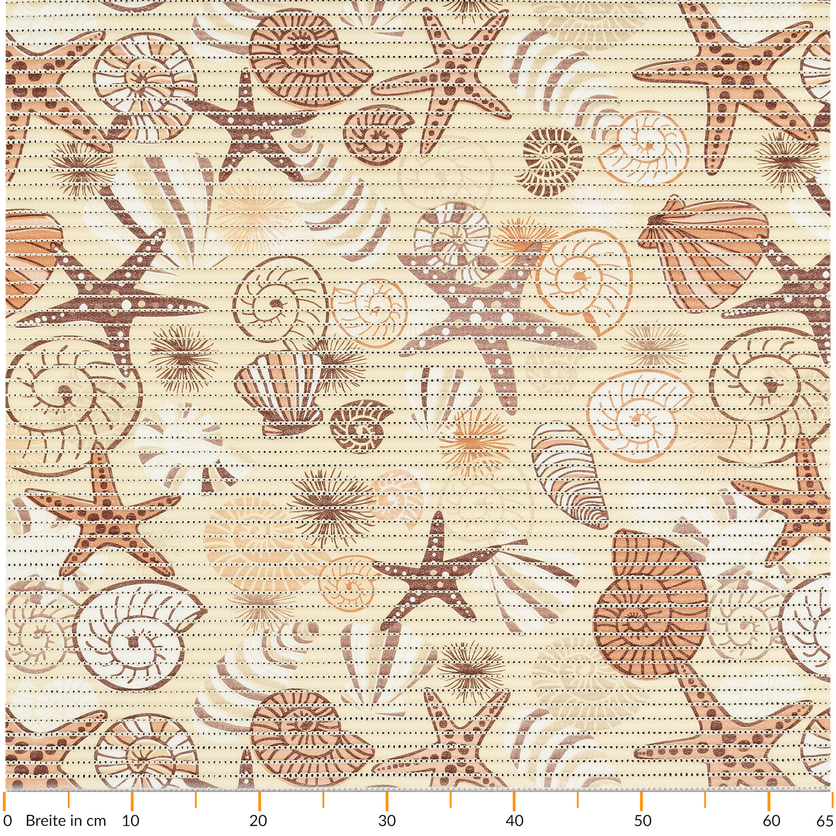 DM193B_20-jpg Weichschaummatte Bad Weichschaum Badematte Seestern Muscheln Beige Breite 65cm Meterware