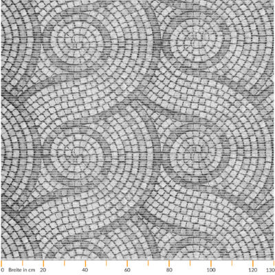 Weichschaummatte Badematte Weichschaum Bad Mosaiksteine Grau Breite 130cm Meterware