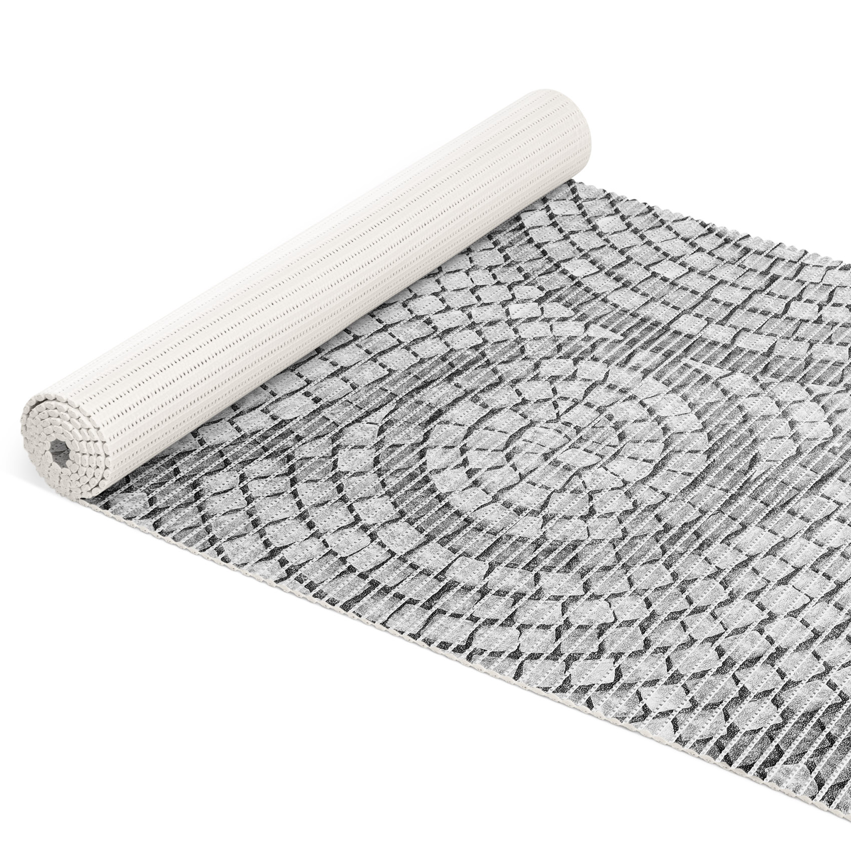 Weichschaummatte Bad Weichschaum Badematte Mosaiksteine Steine Grau Breite 65cm Meterware