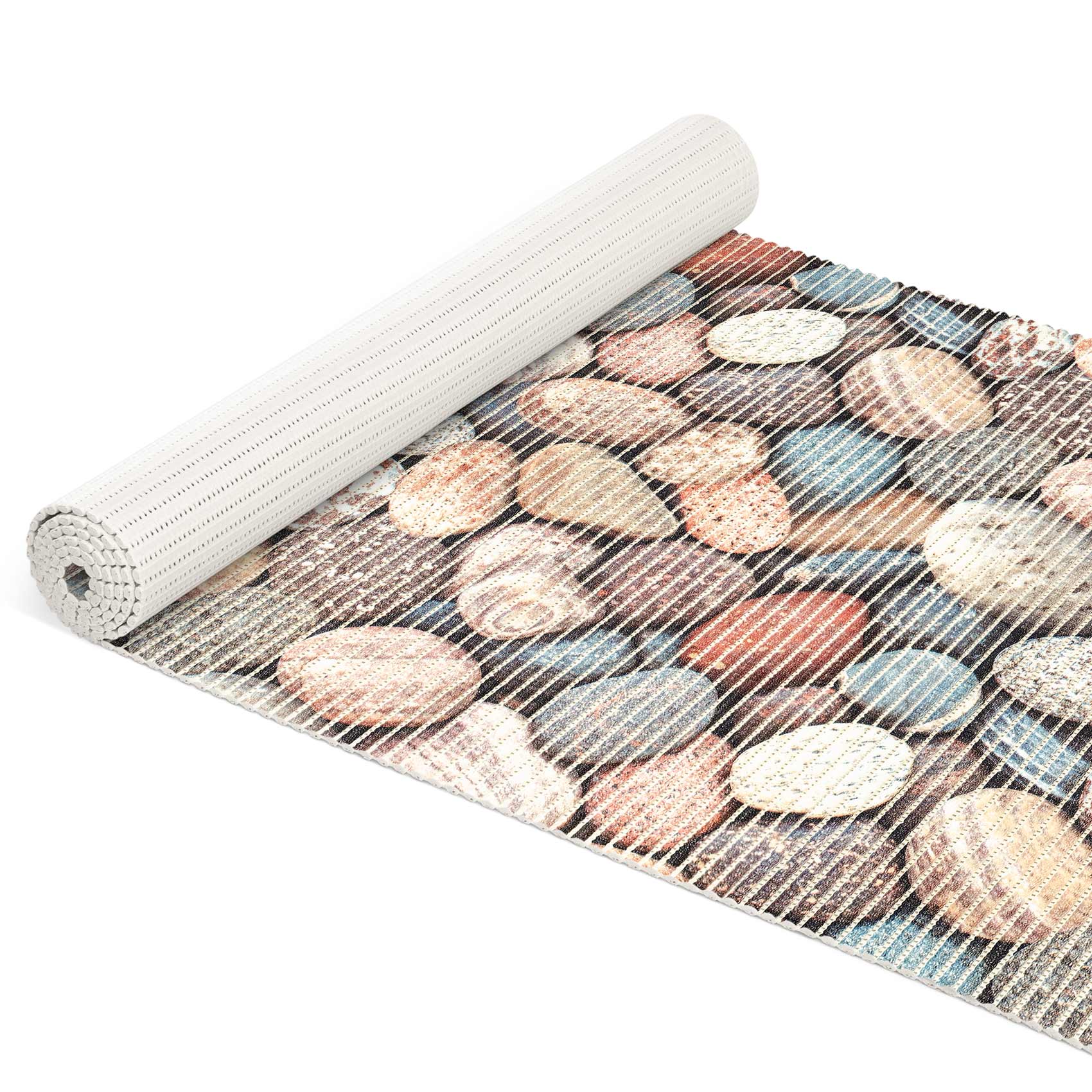 Weichschaummatte Badematte Kieselsteine Bunt Breite 80cm Meterware