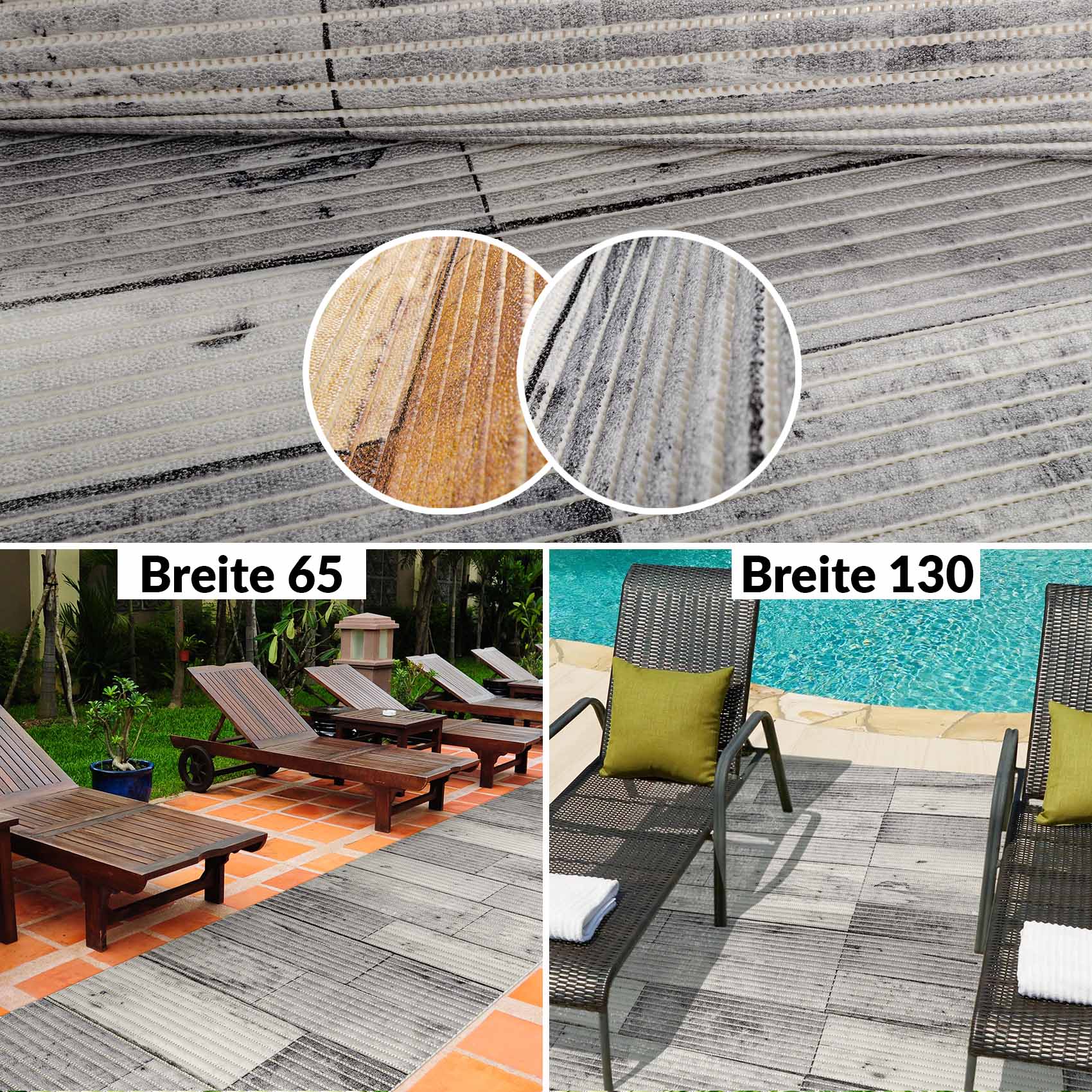 Weichschaummatte Badematte Weichschaum Bad Holzoptik Badläufer 2 Breiten Meterware