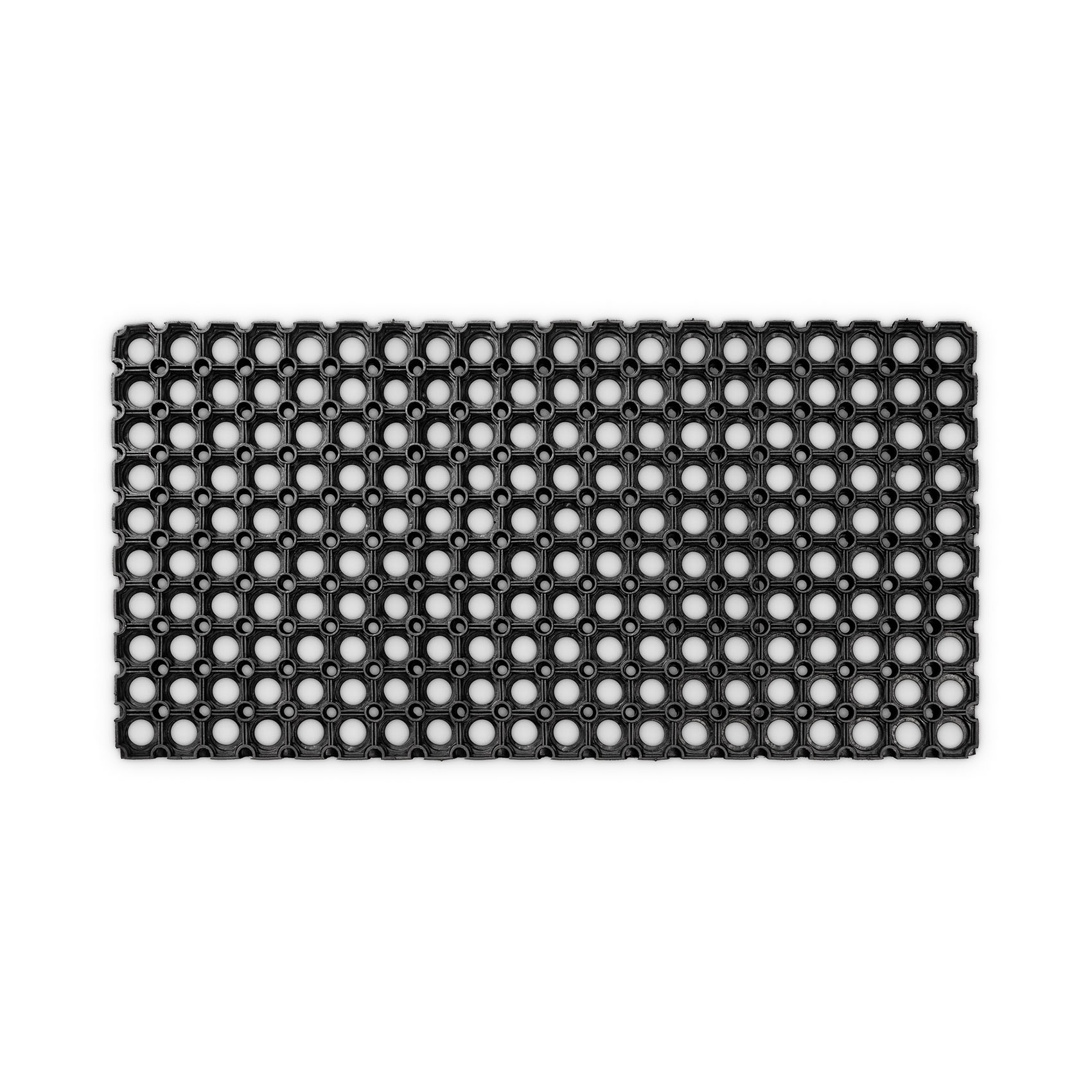 Ringgummimatte Gummimatte Wabenmatte Fußabtreter Schmutzfangmatte 40x80cm Schwarz