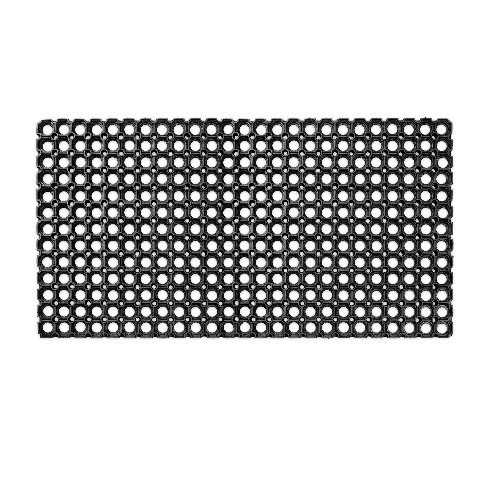Ringgummimatte Gummimatte Wabenmatte Fußabtreter Schmutzfangmatte 50x100cm Schwarz