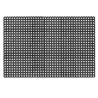 Ringgummimatte Schmutzfangmatte Fußabtreter Gummimatte Wabenmatte 100x150cm Schwarz