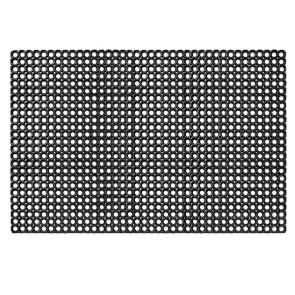 Ringgummimatte Schmutzfangmatte Fußabtreter Gummimatte Wabenmatte 100x150cm Schwarz