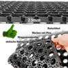 Ringgummimatte Schmutzfangmatte Fußabtreter Gummimatte Wabenmatte 100x150cm Schwarz