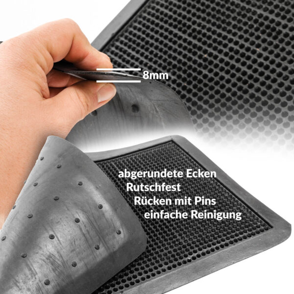 Gummi Fußmatte Gummimatte Türvorleger – 5 Größen – 34x58cm