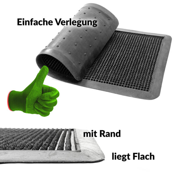 Gummi Fußmatte Gummimatte Türvorleger – 5 Größen – 34x58cm