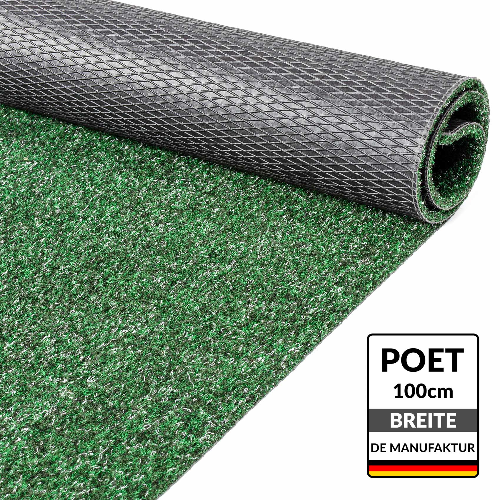 POETGRUN_10 Schmutzfangteppich Grün Sauberlaufmatte Flur Teppich Teppichläufer Läufer Flur POET Breite 100cm