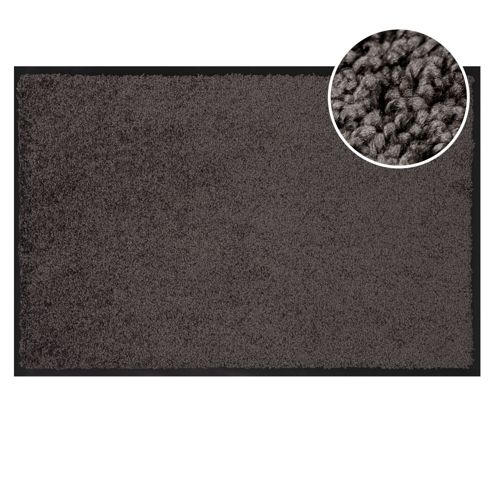 Fußmatte Schmutzfangmatte QUEEN Sauberlaufmatte Schmutzmatte mit Gummirand für innen & außen 5 Größen Anthrazit 40 x 60 cm