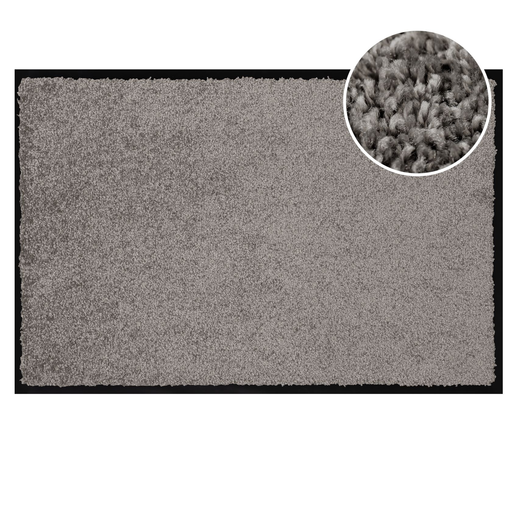 Fußmatte Schmutzfangmatte QUEEN Sauberlaufmatte Schmutzmatte mit Gummirand für innen & außen 5 Größen Grau 40 x 60 cm