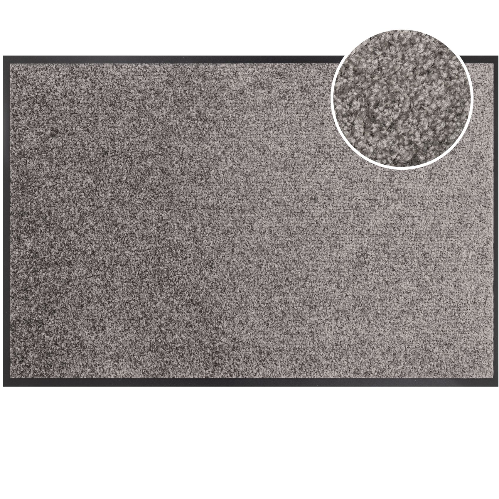 Fußmatte Schmutzfangmatte AMIGO Sauberlaufmatte Schmutzmatte mit Gummirand 8 Größen für innen & außen Grau 40 x 60 cm