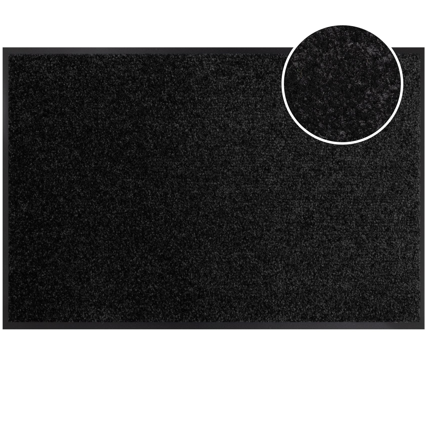 Fußmatte Schmutzfangmatte AMIGO Sauberlaufmatte Schmutzmatte mit Gummirand 8 Größen für innen & außen Schwarz 40 x 60 cm