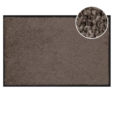 Fußmatte Schmutzfangmatte QUEEN Sauberlaufmatte Schmutzmatte mit Gummirand für innen & außen 5 Größen Braun