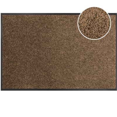 Fußmatte Schmutzfangmatte AMIGO Sauberlaufmatte Schmutzmatte mit Gummirand 8 Größen für innen & außen Braun