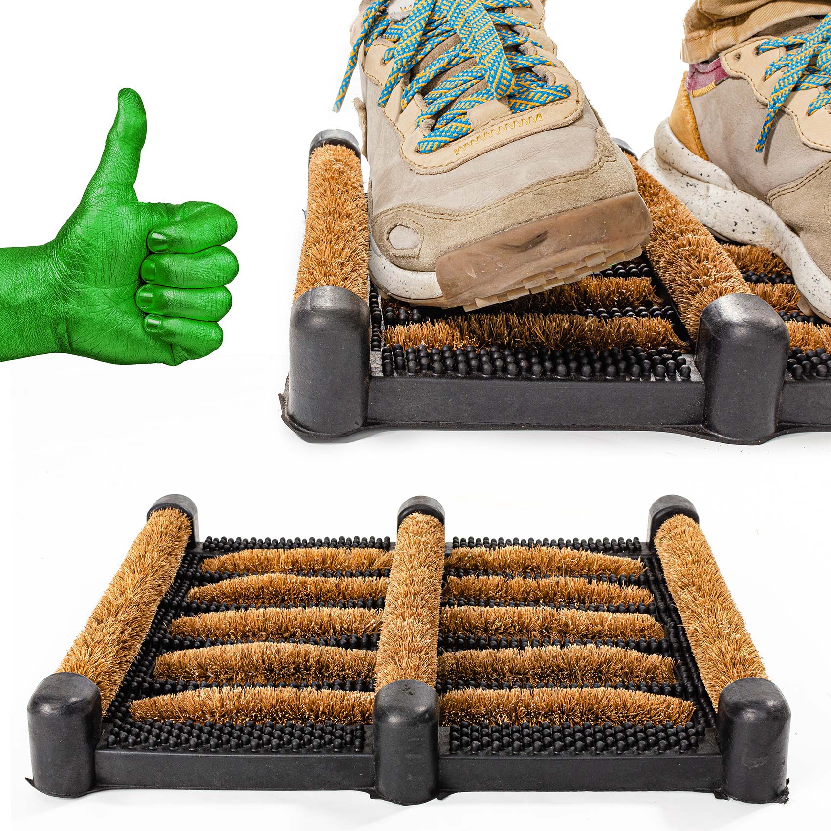 VSCRAP-030-035_30-jpg Kokosmatte Gummi Kokos Fußmatte Fußabstreifer Eco-Natur 30x35cm