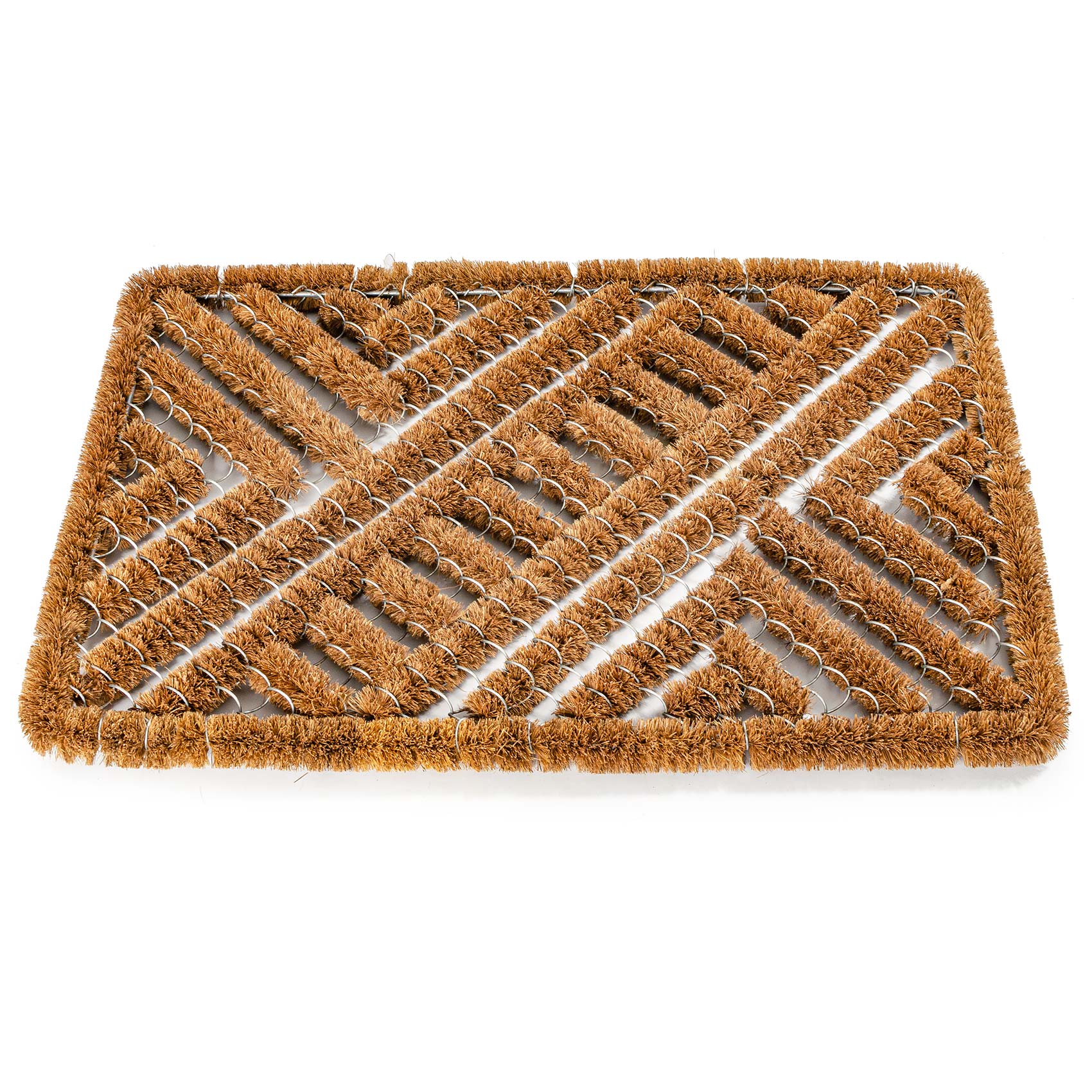 Kokosmatte Drahtgittermatte Kokos Schmutzfangmatte Fußmatte Eco-Natur Beige 40x60cm