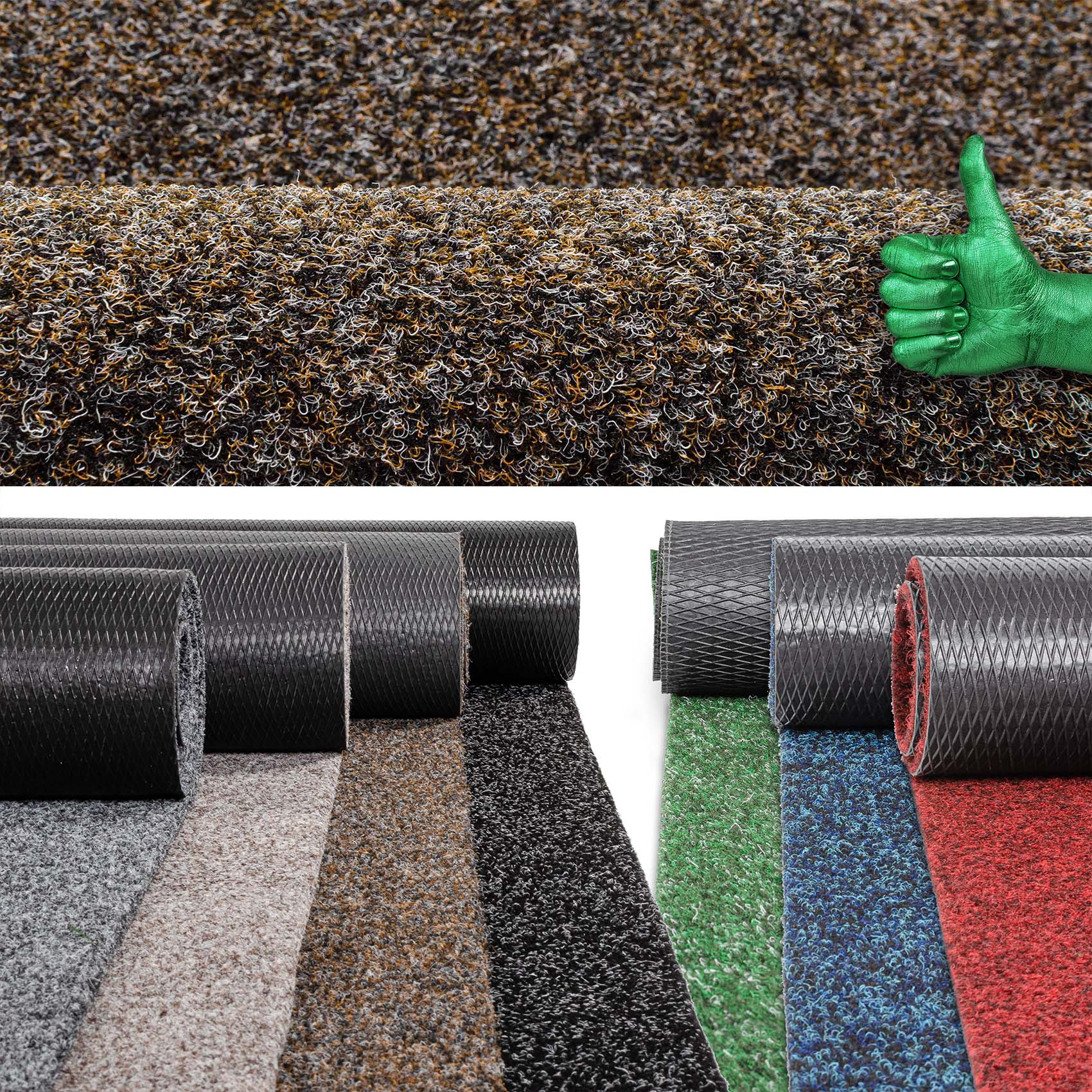 Schmutzfangteppich Sauberlaufmatte Flur Teppich Teppichläufer Läufer Flur POET Breite 80cm Braun