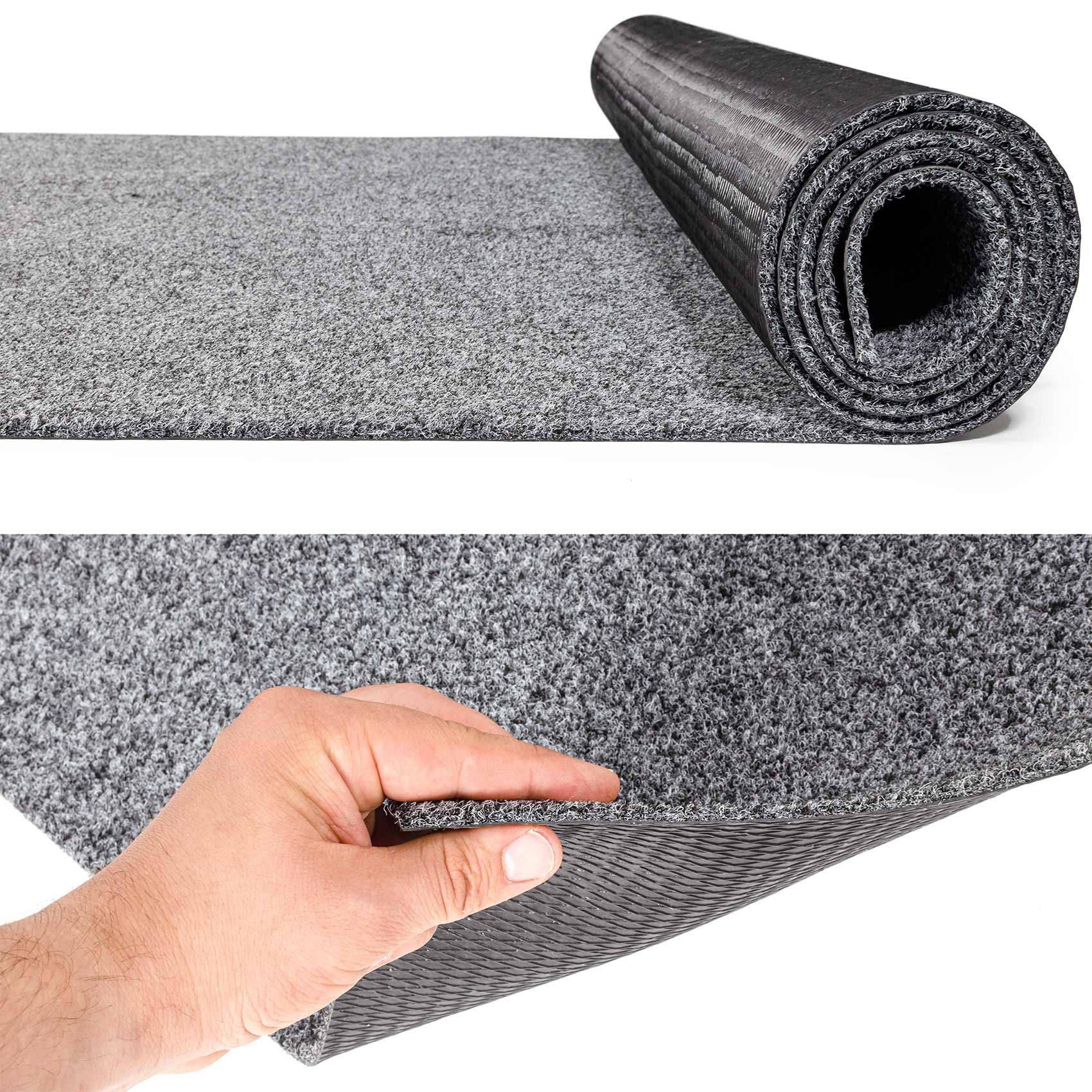 POEGRA_30 Schmutzfangteppich Sauberlaufmatte Flur Teppich Teppichläufer Läufer Flur POET Breite 80cm Grau