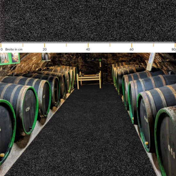 Schmutzfangteppich Sauberlaufmatte Flur Teppich Teppichläufer Läufer Flur POET Breite 80cm Schwarz – 100 x 80 cm