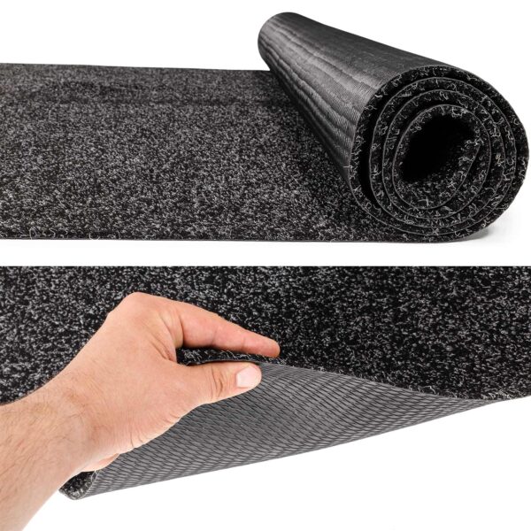 Schmutzfangteppich Sauberlaufmatte Flur Teppich Teppichläufer Läufer Flur POET Breite 80cm Schwarz – 100 x 80 cm