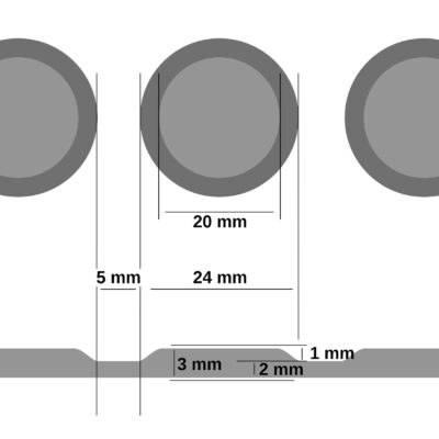 SBR Gummimatte Meterware Bodenbelag Noppenmatte Schwarz Stärke: 3mm 100cm Breite