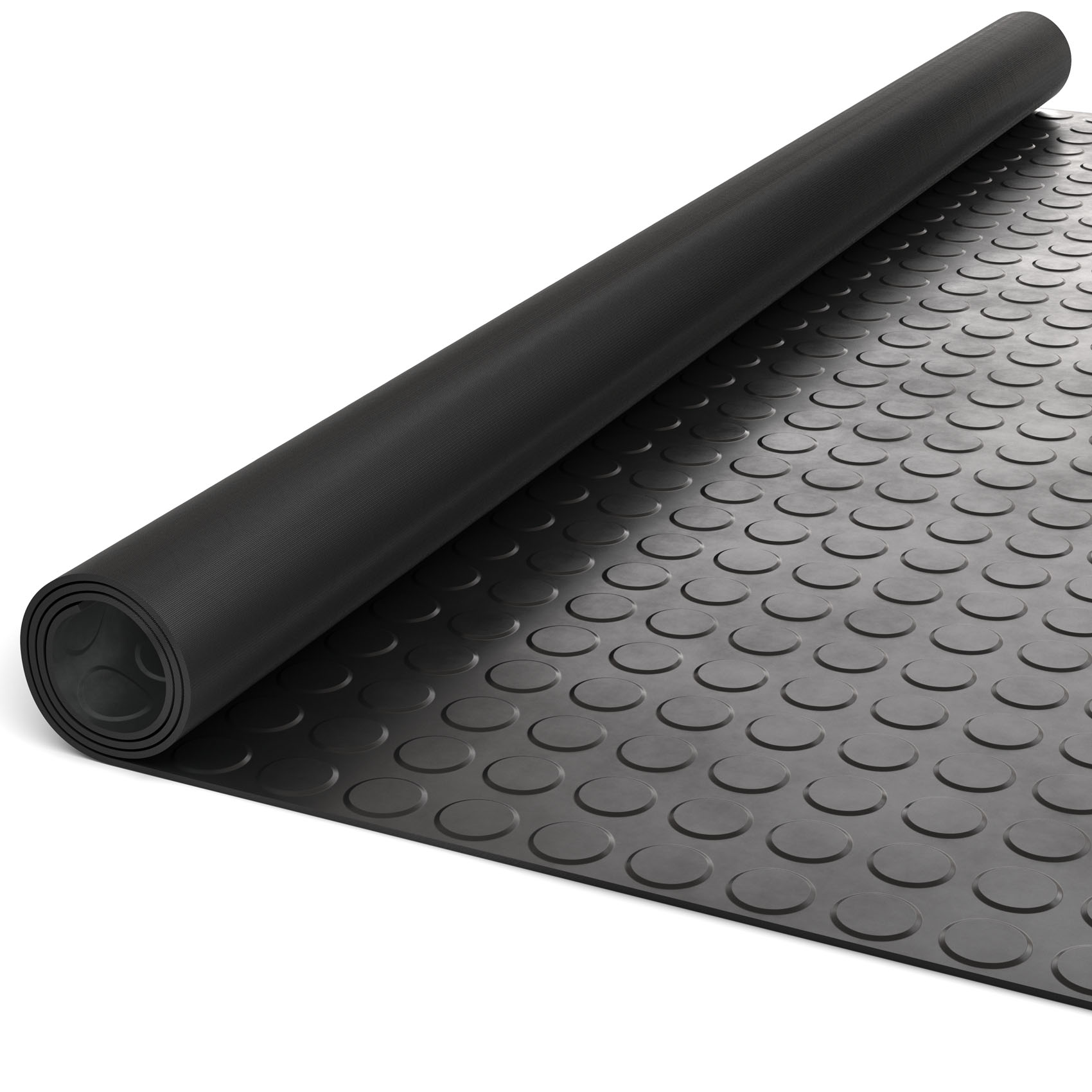 SBR Gummimatte Meterware Bodenbelag Noppenmatte Schwarz Stärke: 3mm 100cm Breite