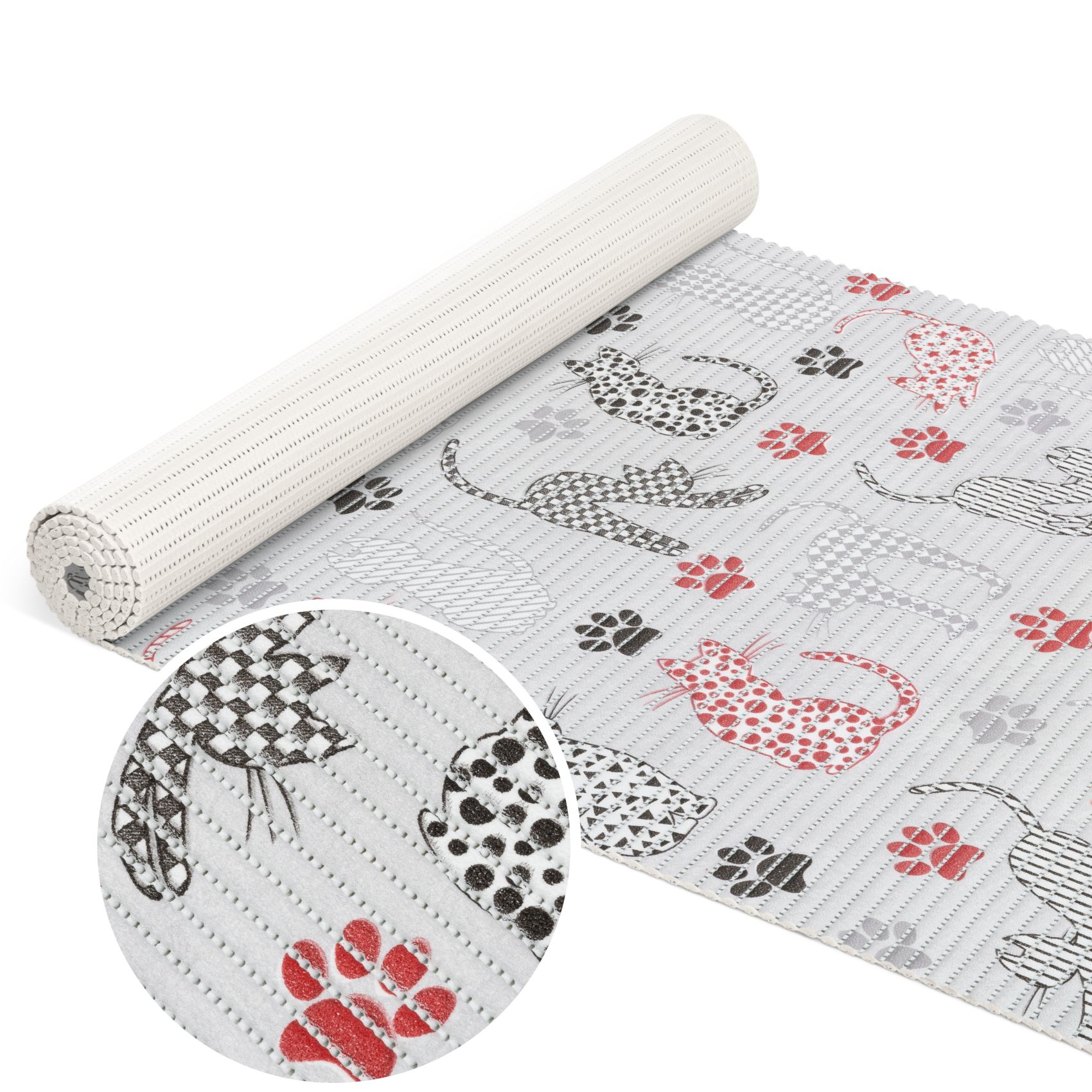 DM014DE_10A Weichschaummatte Bad Weichschaum Badematte Breite 65cm Katzen