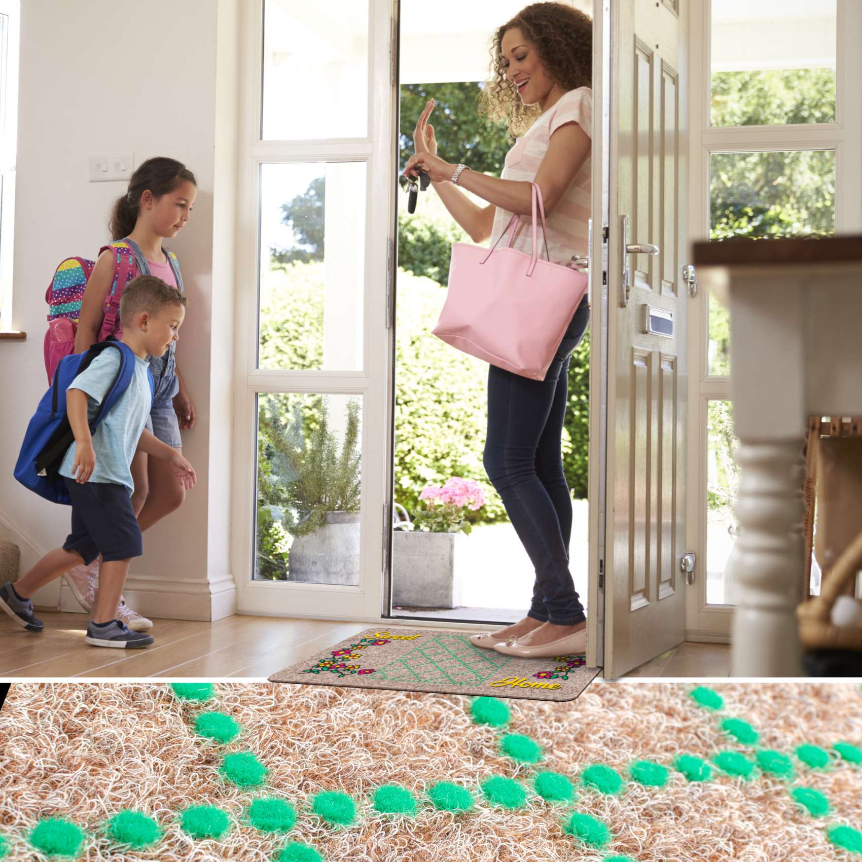 EF22214_20 Schmutzfangmatte Fußmatte Türvorleger rutschfest Sweet Home 40x70cm