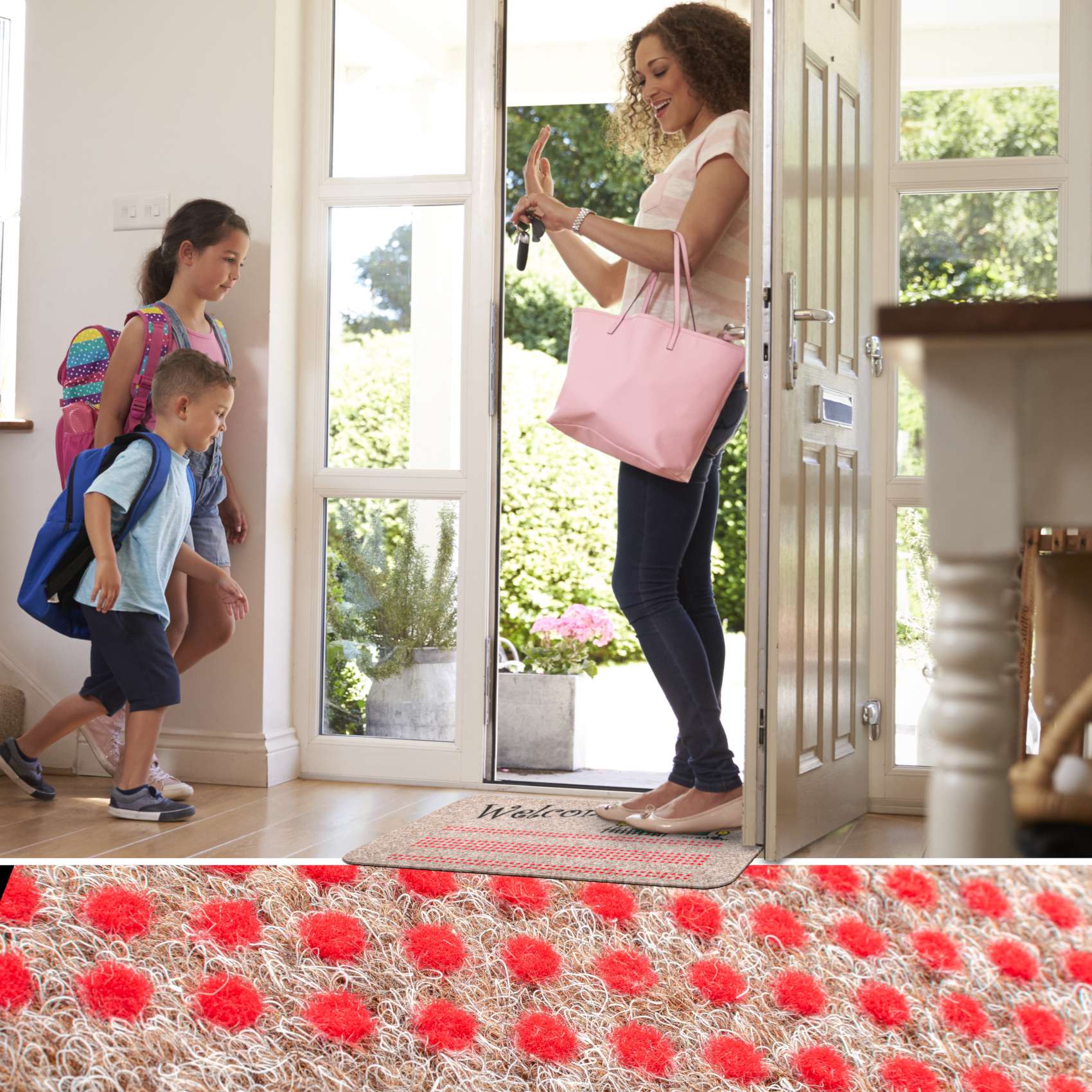 EF21936_20 Schmutzfangmatte Fußmatte Türvorleger rutschfest Welcome Home 40x70cm