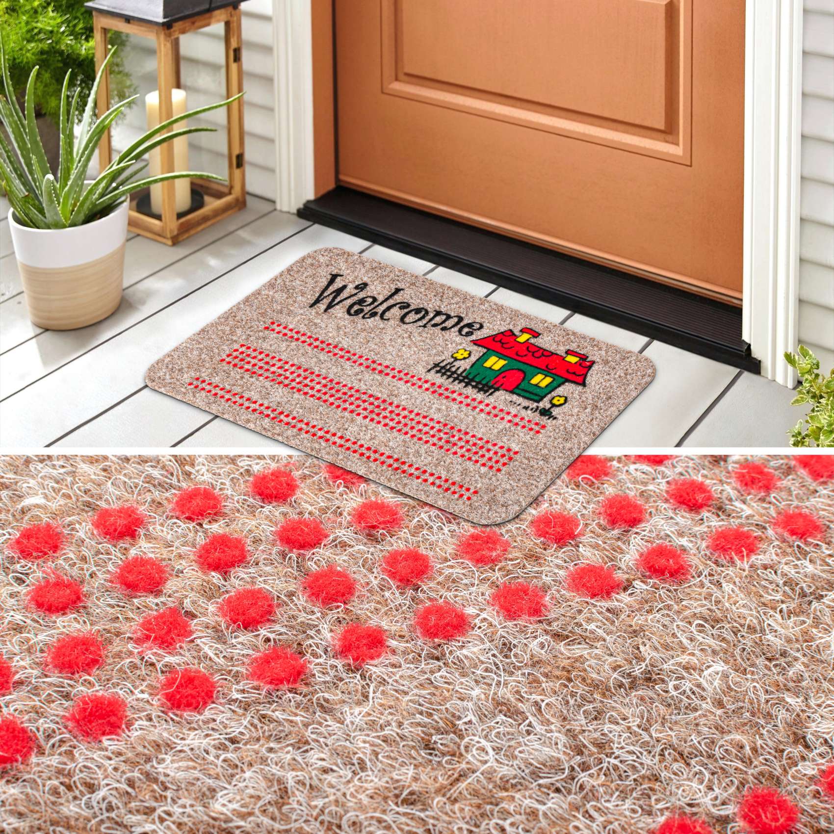 EF21936_50 Schmutzfangmatte Fußmatte Türvorleger rutschfest Welcome Home 40x70cm