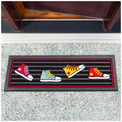 Schmutzfangmatte Fußmatte Türvorleger rutschfest Sneaker 25x68cm