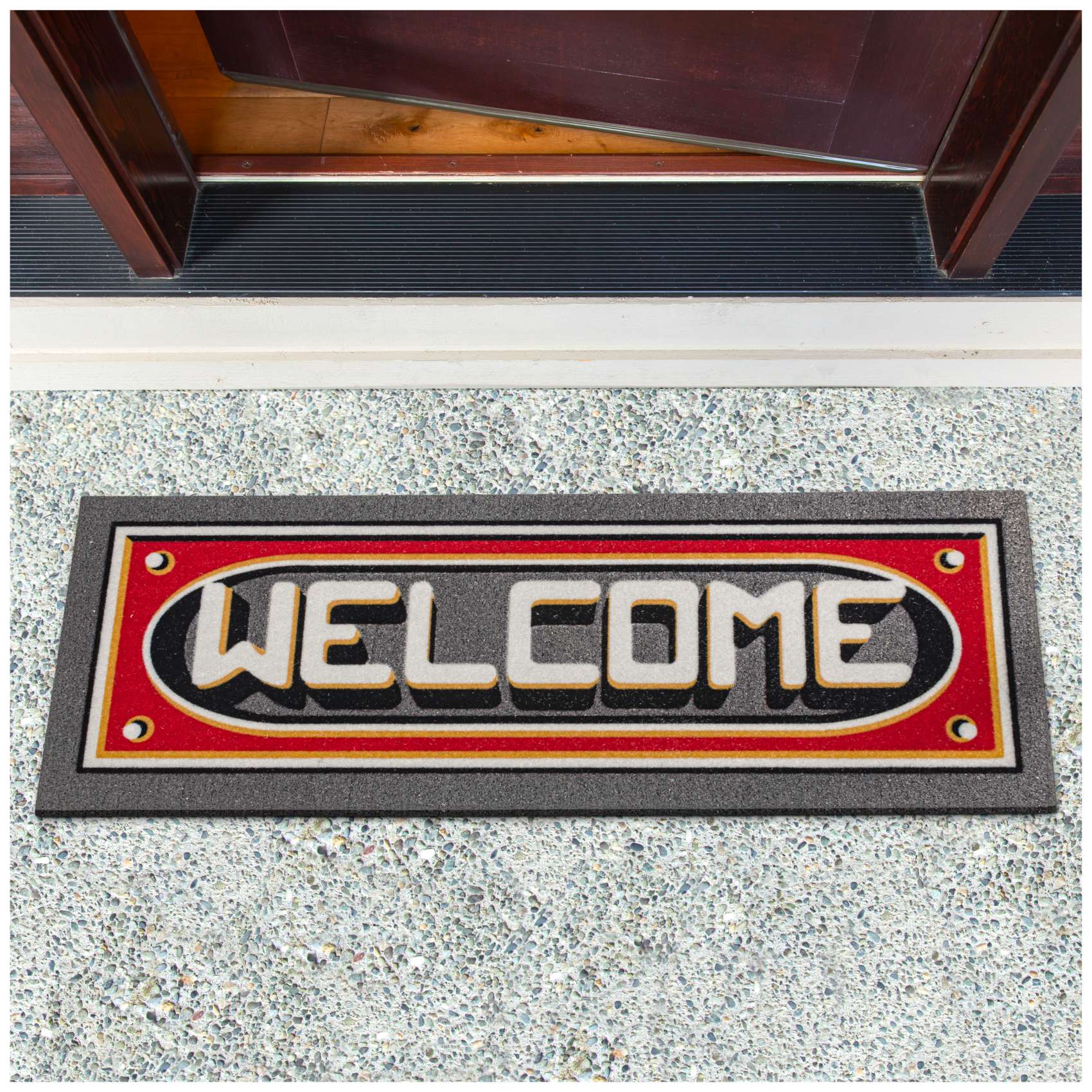 Schmutzfangmatte Fußmatte Türvorleger rutschfest Welcome 25x68cm