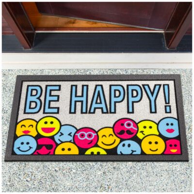Schmutzfangmatte Fußmatte Türvorleger rutschfest Be Happy! – Glitzer 40x68cm