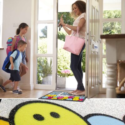 Schmutzfangmatte Fußmatte Türvorleger rutschfest Be Happy! – Glitzer 40x68cm