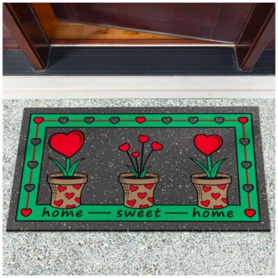 Schmutzfangmatte Fußmatte Türvorleger rutschfest Home Sweet Home 40x68cm
