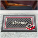 Schmutzfangmatte Fußmatte Türvorleger rutschfest Welcome Vintage 40x68cm
