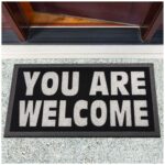Schmutzfangmatte Fußmatte Türvorleger rutschfest You are Welcome - Glitzer 40x68cm