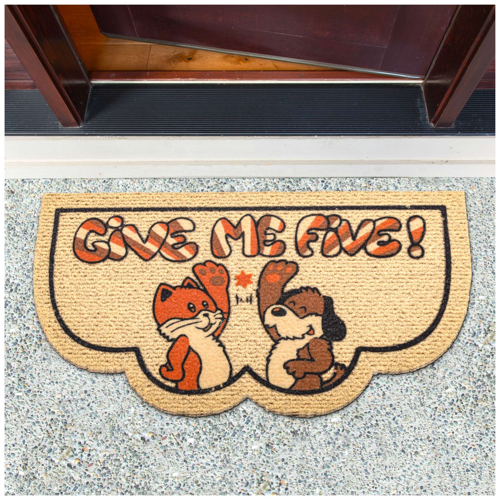 Fußmatte Schmutzfangmatte Türvorleger rutschfest Give me Five! 40x70cm
