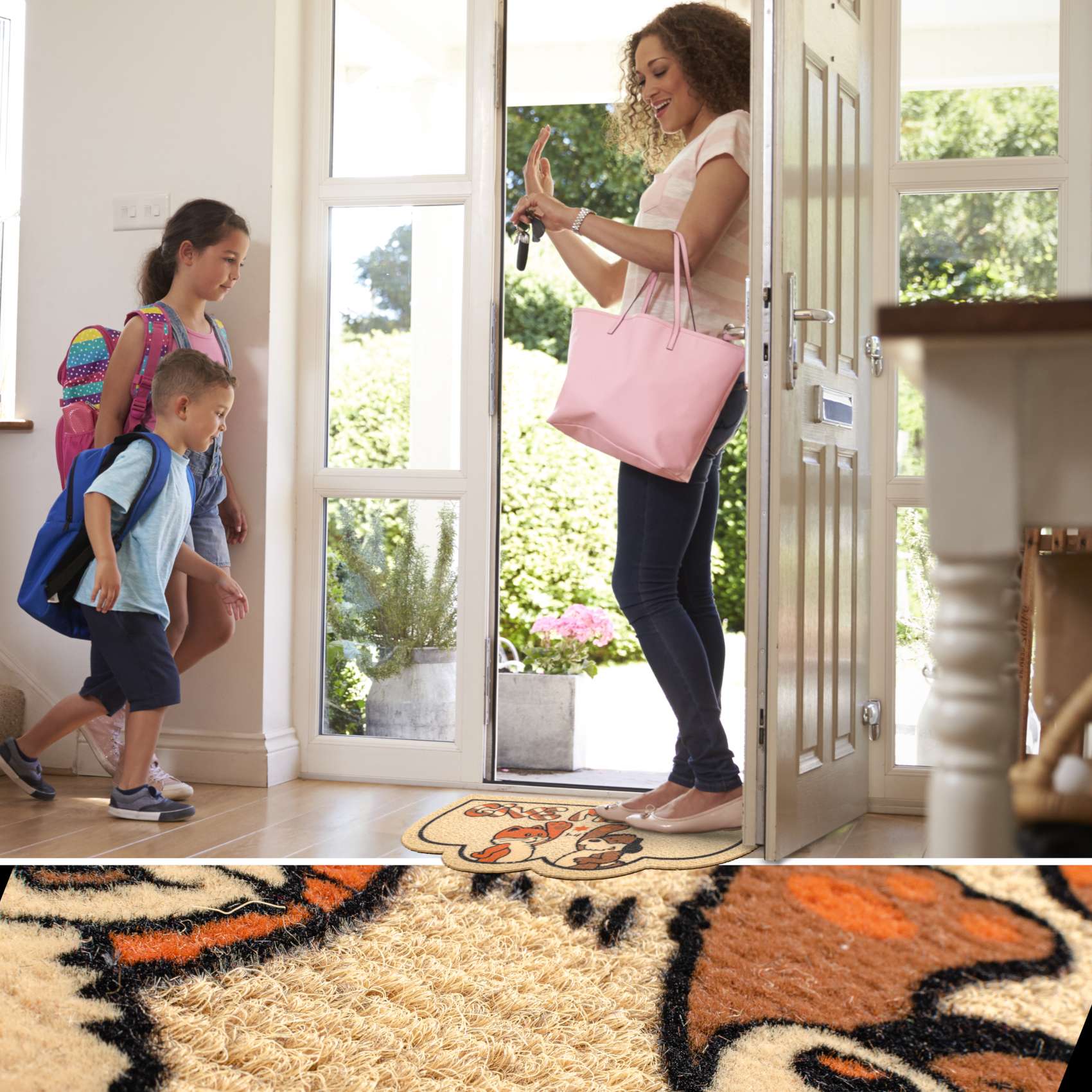 Fußmatte Schmutzfangmatte Türvorleger rutschfest Give me Five! 40x70cm