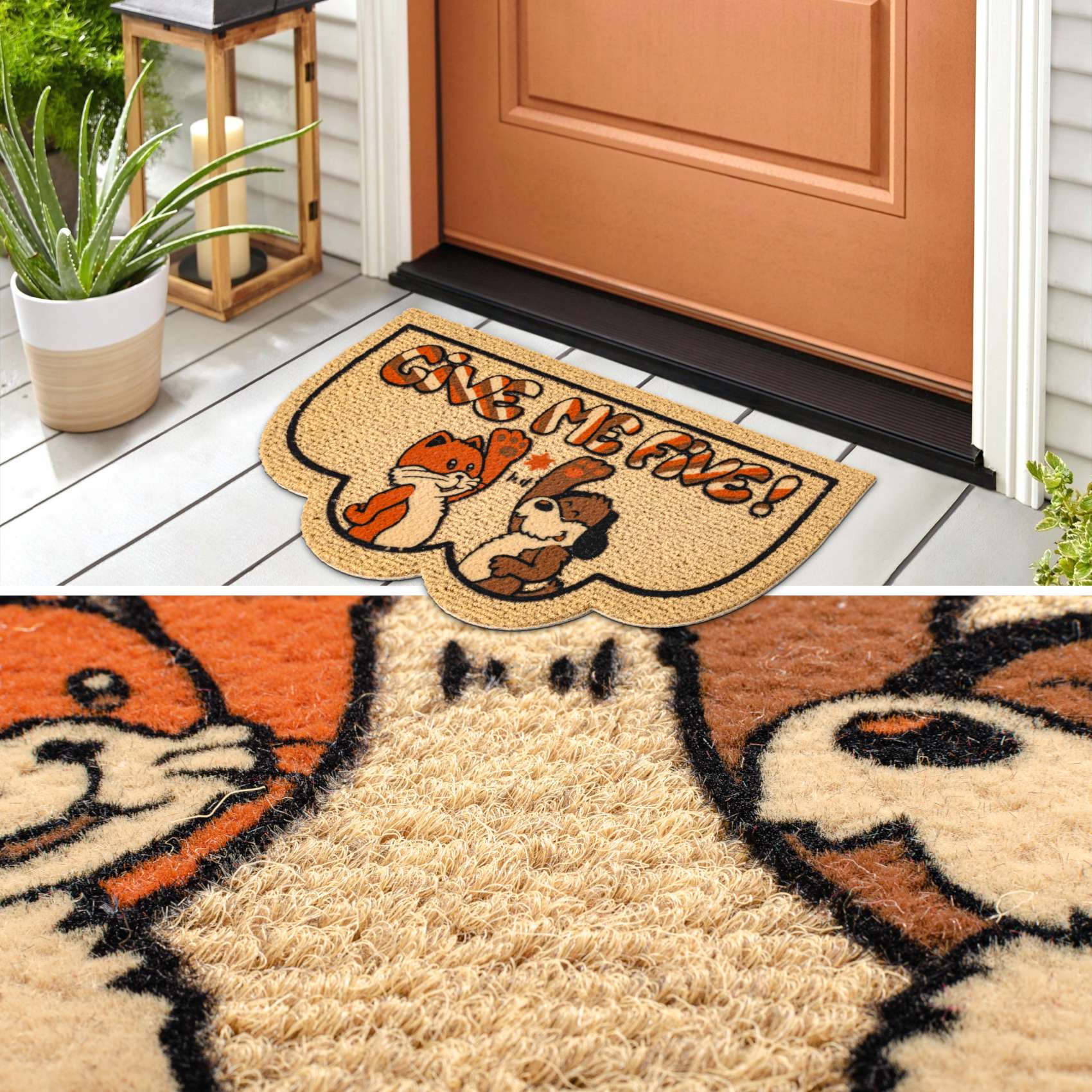 Fußmatte Schmutzfangmatte Türvorleger rutschfest Give me Five! 40x70cm