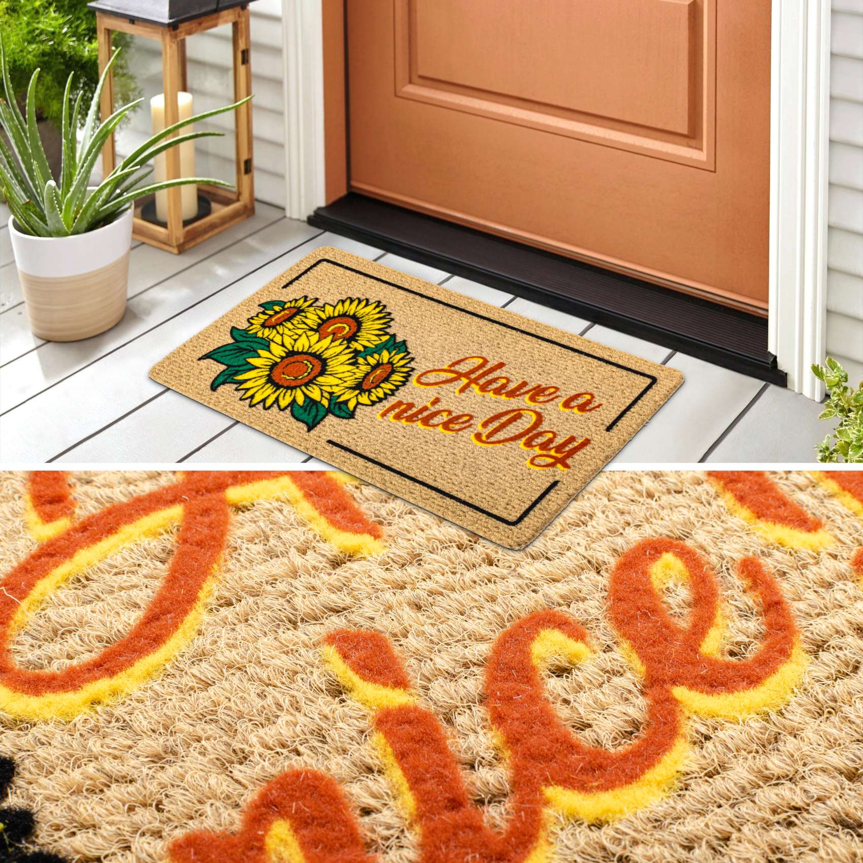 EF22213_50 Fußmatte Schmutzfangmatte Türvorleger rutschfest Have a nice day 40x70cm